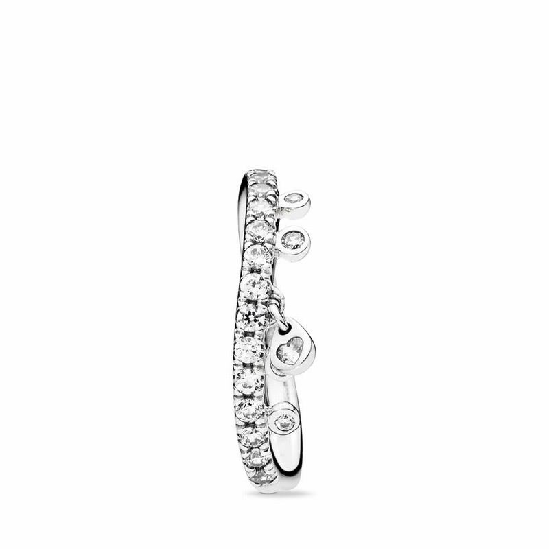 Pandora Chandelier Droplets Stackable Ring Outlet NZ, Sterling Silver (645812-MEG)